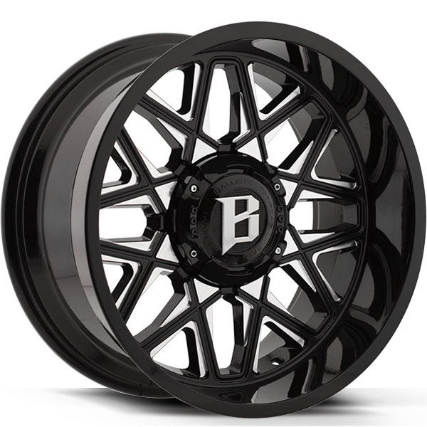 Ballistic 819 Spider Gloss Black with Milled Spokes