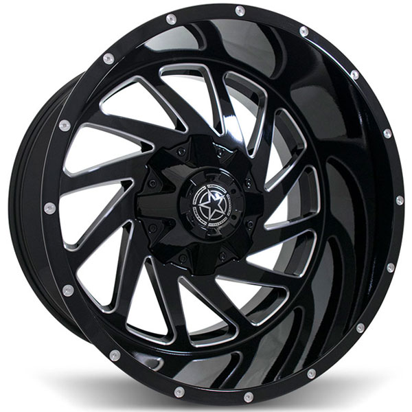 DWG Offroad DW13 Gloss Black with Milled Spokes