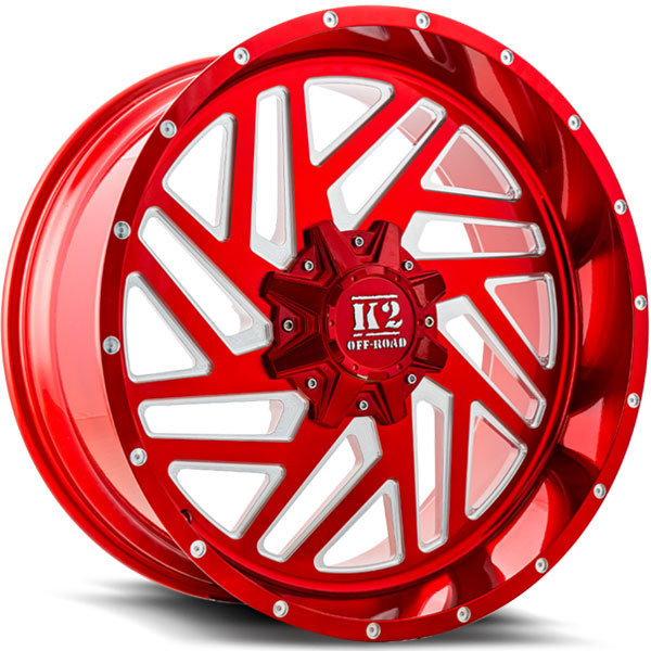 K2 OffRoad K19 Rampage Candy Red with Milled Spokes