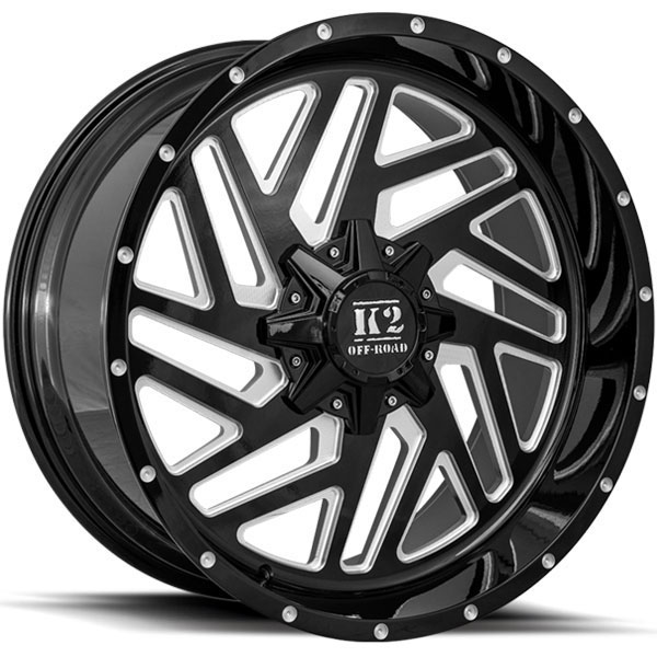 K2 OffRoad K19 Rampage Gloss Black with Milled Spokes